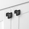 Gliderite Hardware 1-1/4 in. Matte Black Square Cabinet Knob, 5PK 81091-MB-5 - alternate 4